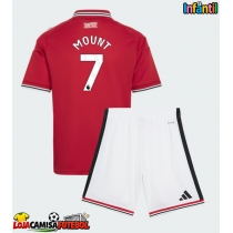 Camisa de Futebol Manchester United Mason Mount #7 Equipamento Principal Infantil 2026-27 Manga Curta (+ Calças curtas)